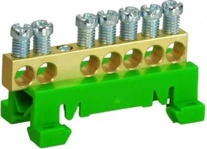 Picture of Simet Zacisk przyczeniowy na TS35, ochronny PE, 7-polowy, 7x16mm2 870S/7 zielony (89811005)