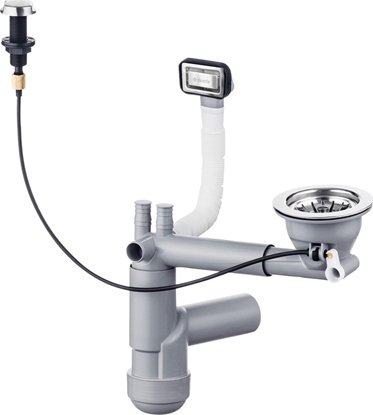 Изображение Syfon Deante Space-Saver Lux Syfon do zlewozmywaka granitowego 1-komorowego - Space-Saver