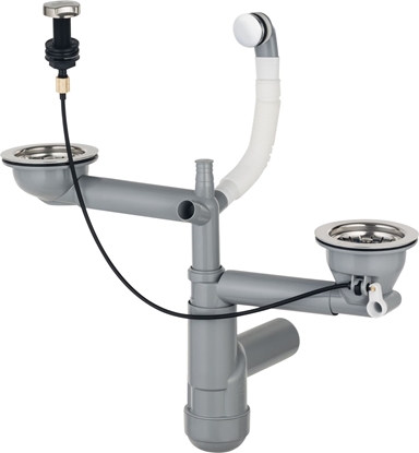 Изображение Syfon Deante Spust z korkiem automatycznym podwójny 3,5" (ZXY_9918)