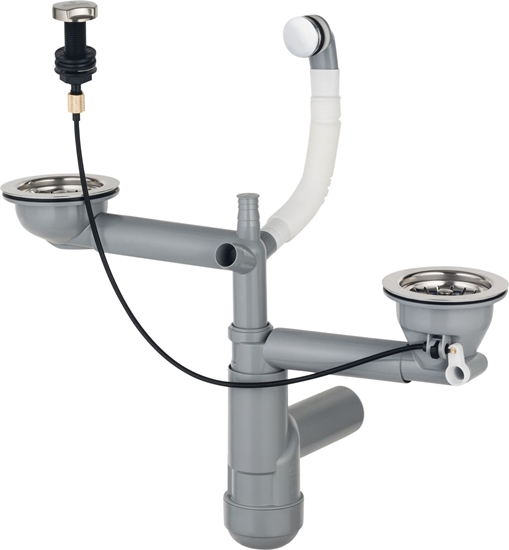 Изображение Syfon Deante Spust z korkiem automatycznym podwójny 3,5" (ZXY_9918)