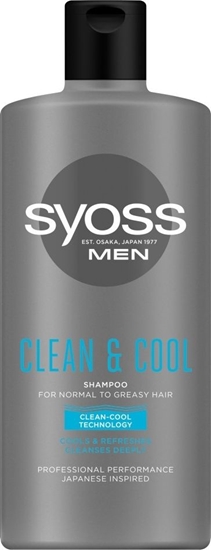 Picture of Syoss Syoss Men Clean & Cool Szampon odwieajcy - wosy normalne i przetuszczajce 440ml