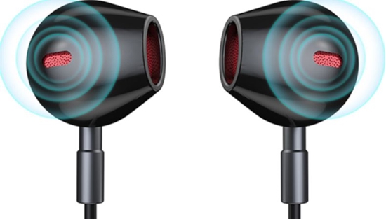 Picture of Słuchawki douszne Bluetooth HE06 czerwone