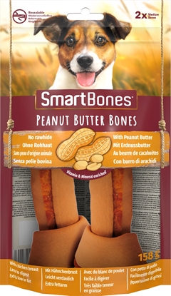 Изображение SmartBones Peanut Butter Bones Medium 2szt. [T027217]