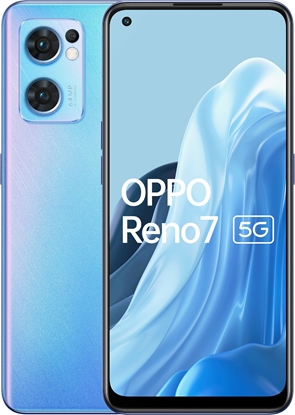 Attēls no OPPO Reno 7 5G 16.3 cm (6.4") Dual SIM Android 11 USB Type-C 8 GB 256 GB 4500 mAh Blue