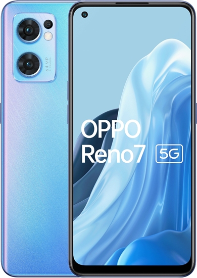 Изображение OPPO Reno 7 5G 16.3 cm (6.4") Dual SIM Android 11 USB Type-C 8 GB 256 GB 4500 mAh Blue