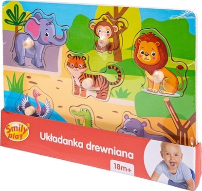 Picture of Smily Play Ukadanka drewniana Zoo uchwyty
