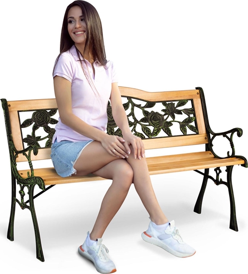 Изображение Sofotel awka parkowa z oparciem 123,5 x 74 x 48 cm Gardi Rose