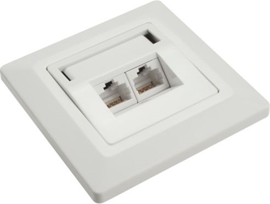 Picture of Solarix outlet CAT6 UTP 2 x RJ45 podtynkowy biały SX9-2-6-UTP-WH