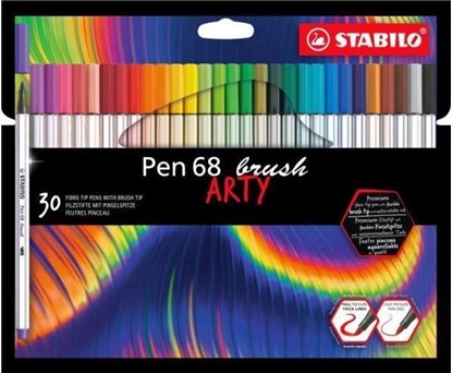 Attēls no STABILO Pen 68 brush ARTY felt pen Assorted colours 30 pc(s)