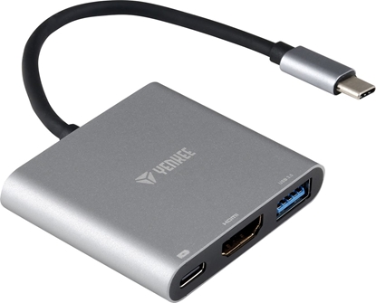Attēls no Kabel USB Yenkee YTC 031 Hub wieloportowy USB C na HDMI, USB C, USB A YENKEE
