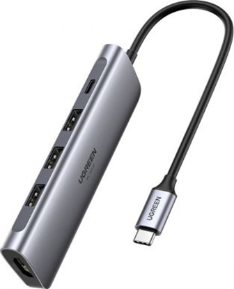 Attēls no Stacja/replikator Ugreen USB-C do 3x USB 3.0 + HDMI 4K + USB-C PD 100W