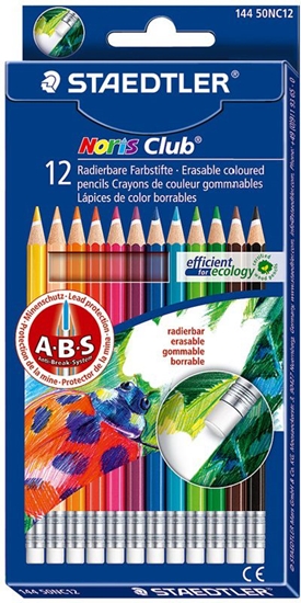 Изображение Staedtler Kredki oówkowe 12 kolorów Noris usuwalne