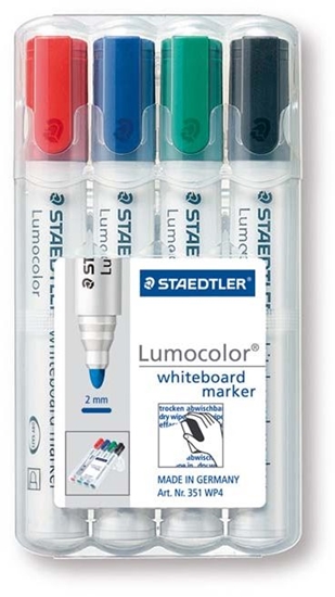 Изображение Staedtler MARKER DO TABLIC 351 4SZT. SUCHOCIERALNY OKRGY (S351WP4)