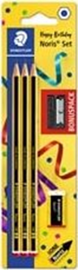 Изображение Staedtler Oówek Noris 3szt HB + gumka + temperówka