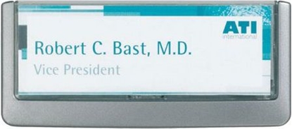 Picture of Staples DURABLE Tabliczka CLICK SIGN informacyjna 149x52,5mm, grafitowy