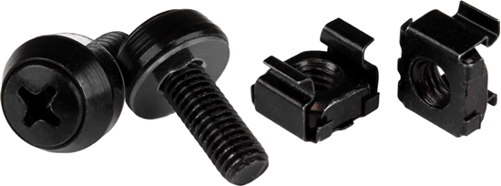 Picture of StarTech Zestaw rubki M6 x 12mm/podkadki/nakrtki - 100kpl. Czarne (CABSCREWM62B)