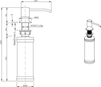 Picture of Steiner KEIRA dozownik pynu czarny (320 ml)