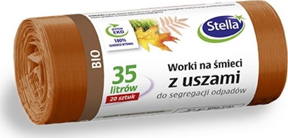 Picture of Stella Worki z uszami STELLA, do segregacji odpadów bio, 35 l, 20 szt., brzowe, brzowy