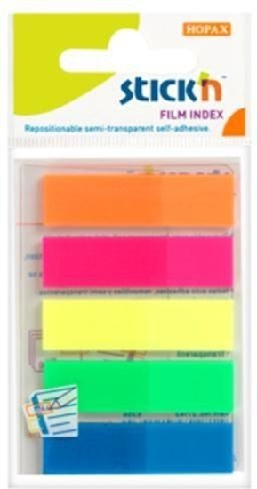 Picture of Stickn Zakadki indeks.samoprz. mix 5 kol. neon klasyczne (155296)