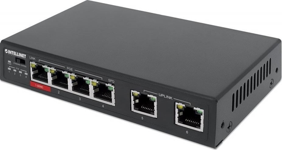 Изображение Intellinet 561686 network switch Fast Ethernet (10/100) Power over Ethernet (PoE) Black