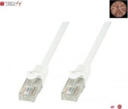 Attēls no Techly KABEL KROSOWY PATCHCORD U/UTP CAT6 1M BIAY 100% MIED (ICOC U6-6U-010-WHT)