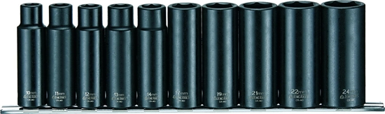 Picture of Teng Tools Nasadki udarowe dugie w zestawie z chwytem 1/2" Teng Tools 9126