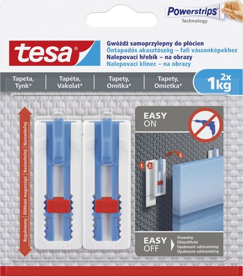 Изображение Tesa regulowany gwód samoprzylepny do ram drewnianych max obcienie 1kg