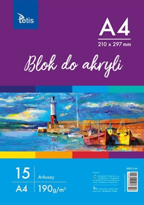 Picture of Tetis Blok do malowania A4 15k biały