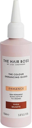 Attēls no The Hair Boss THE HAIR BOSS_By Lisa Shepherd The Colour Enhancing Gloss rozświetlacz podkreślający ciepły odcień ciemnych włosów Warm Brunette 150ml