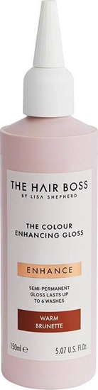 Picture of The Hair Boss THE HAIR BOSS_By Lisa Shepherd The Colour Enhancing Gloss rozwietlacz podkrelajcy ciepy odcie ciemnych wosów Warm Brunette 150ml