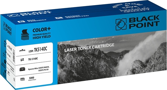 Изображение Toner Black Point LCBPKTK5140C Cyan Zamiennik TK-5140 (BLKYOTK5140CBW)