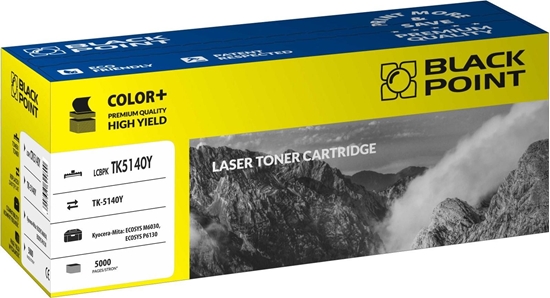 Изображение Toner Black Point LCBPKTK5140Y Yellow Zamiennik TK-5140 (BLKYOTK5140YBW)