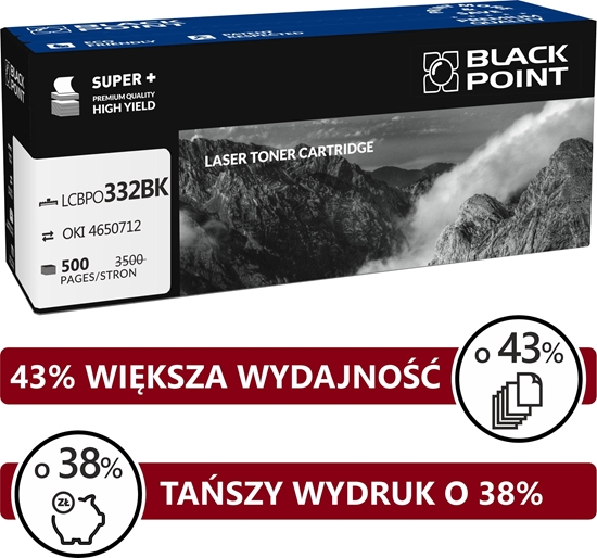 Picture of Toner Black Point LCBPOC332BK Black Zamiennik 46508712 (BLOKI332BKBW)