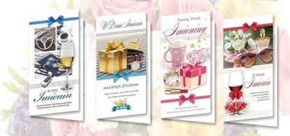 Attēls no Top Graphic Karnet DL De Lux. Imieniny MIX (10szt)