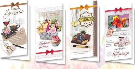 Picture of Top Graphic Karnet DL De Lux. Serdeczne yczenia MIX (10szt)