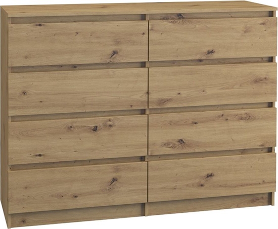 Изображение Topeshop DUA KOMODA MALWA M8 120CM DB ARTISAN 8 SZUFLAD