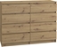 Изображение Topeshop DUA KOMODA MALWA M8 120CM DB ARTISAN 8 SZUFLAD