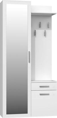 Изображение TopEshop GARDEROBA DUO SZAFA LUSTRO WIESZAK BIEL MAT