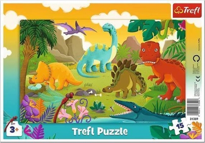 Attēls no Trefl Puzzle 15el ramkowe Dinozaury 31359 Trefl