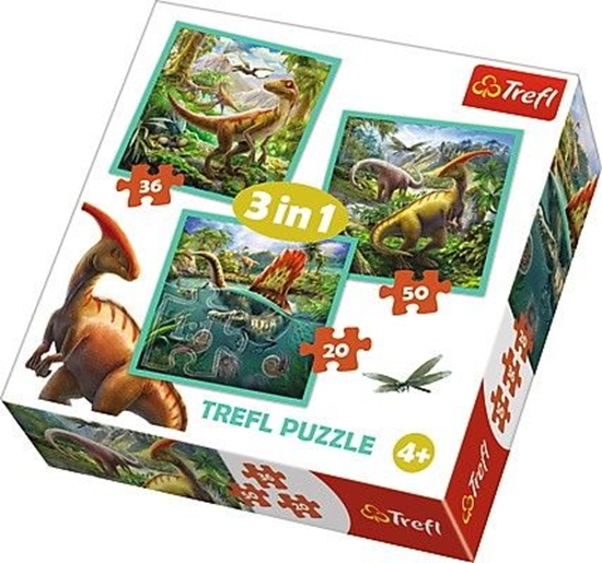 Picture of Trefl Puzzle 3w1 - Niezwyky wiat dinozaurów (GXP-645298)