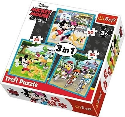 Изображение Trefl Puzzle 3w1 Myszka Miki z przyjaciómi