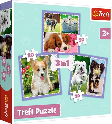 Изображение Trefl Puzzle 3w1 Urocze pieski 34854 Trefl p8