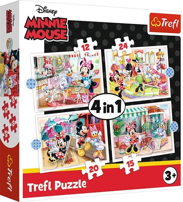 Изображение Trefl Puzzle 4w1 Minnie z przyjaciómi (34355)