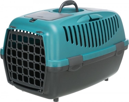 Изображение Trixie Capri 2, transporter, dla psa/kota, szary/petrol, S: 37 × 34 × 55 cm
