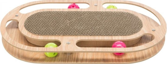 Picture of Trixie Drapak kartonowy z zabawkami, drewno/karton, z kocimitk