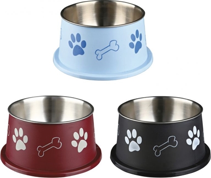 Attēls no Trixie MISKA METALOWA Z PLASTIKOW POWOK 0,9l 15 cm