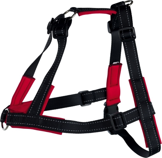 Picture of Trixie Szelki dla psa Lead Walk Soft czarno czerwone r. L-XL, 65-105cm