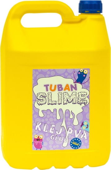 Изображение TUBAN BEZBARWNY KLEJ PVA 5L AKTYWATOR 5L 2 BARWNIKI TUBAN SLIME