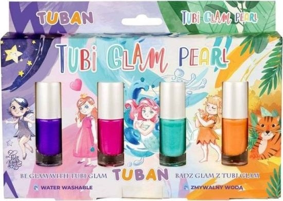 Picture of TUBAN Lakier Tubi Glam Zestaw 4 szt. - perowy