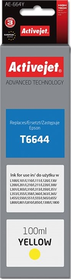 Изображение Tusz Activejet Tusz AE-664Y (yellow)